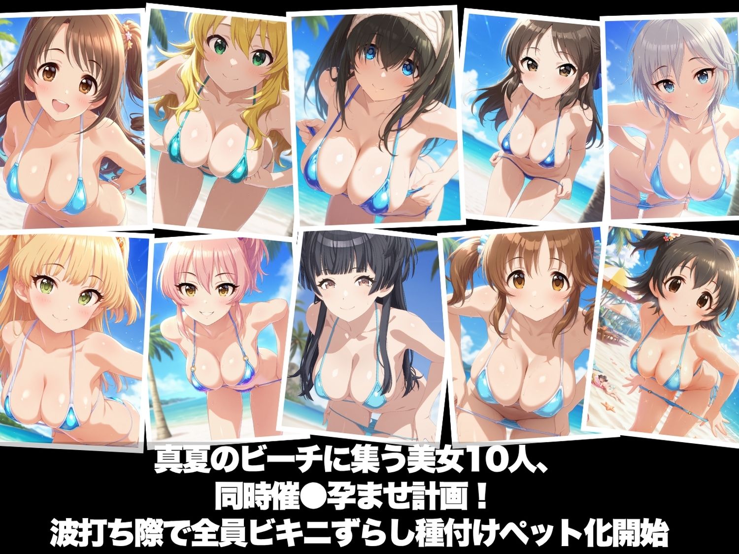 真夏の海辺で堕ちて 〜おじさんの虜になって妊娠するまで〜 ア◯ドルマスター編 サンプル1ページ目