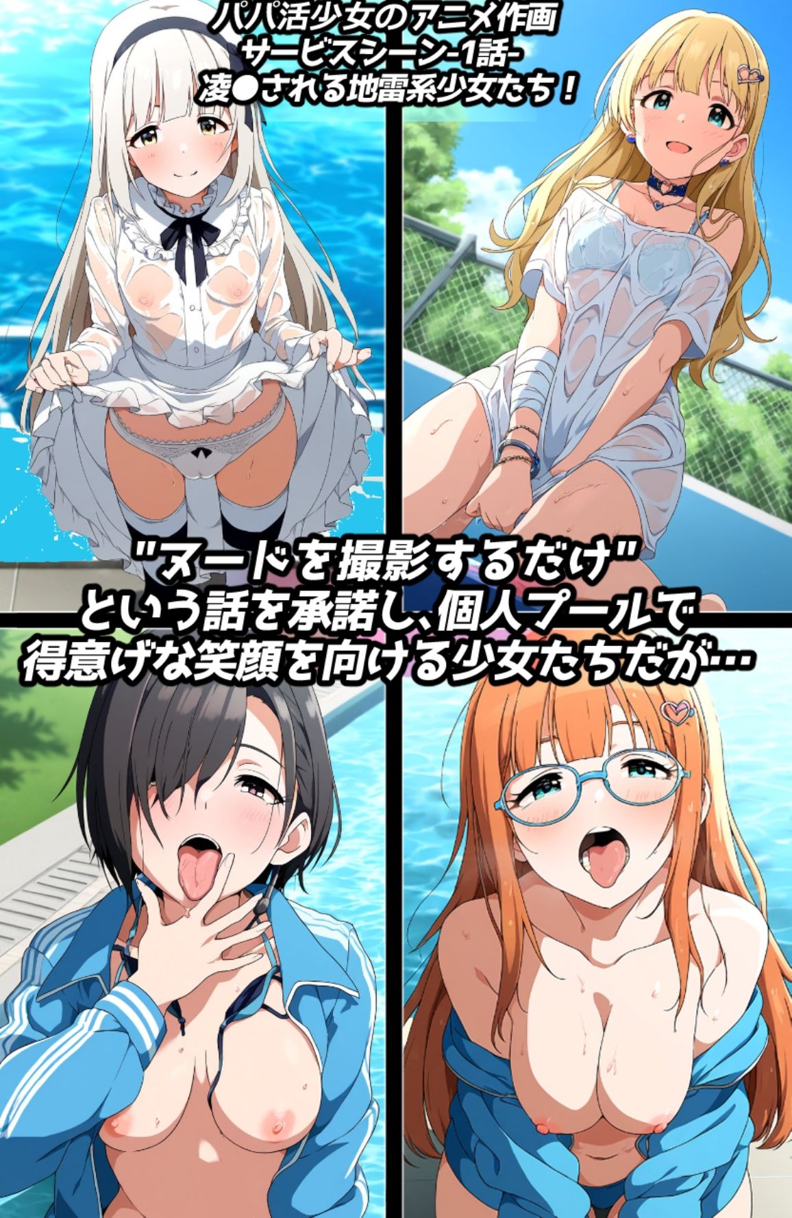 凌●＆わからせフェチ特化 2020年代アニメ作画特集 凌●される地雷系少女たち その1 -500枚を撮影- サンプル1ページ目