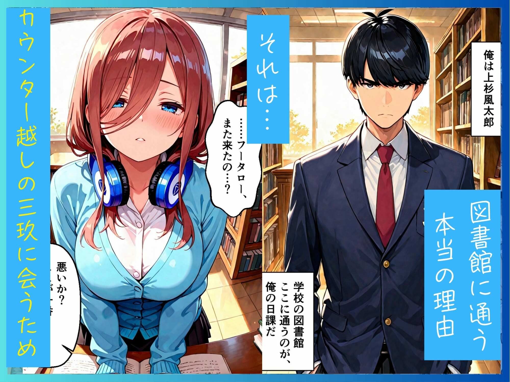 ツンデレニ乃とクールな三玖のいちゃいちゃでHな日常 サンプル6ページ目