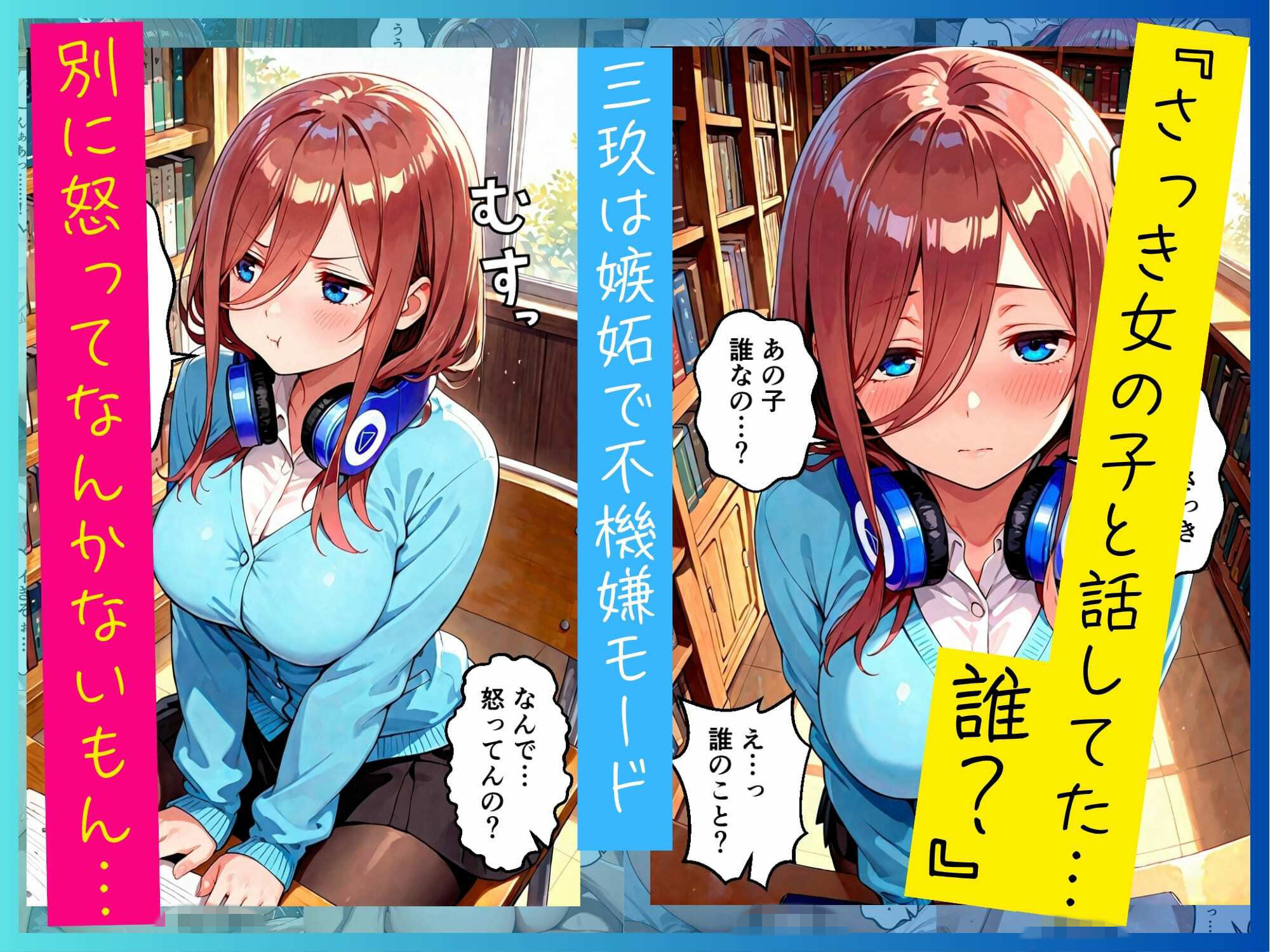 ツンデレニ乃とクールな三玖のいちゃいちゃでHな日常 サンプル8ページ目