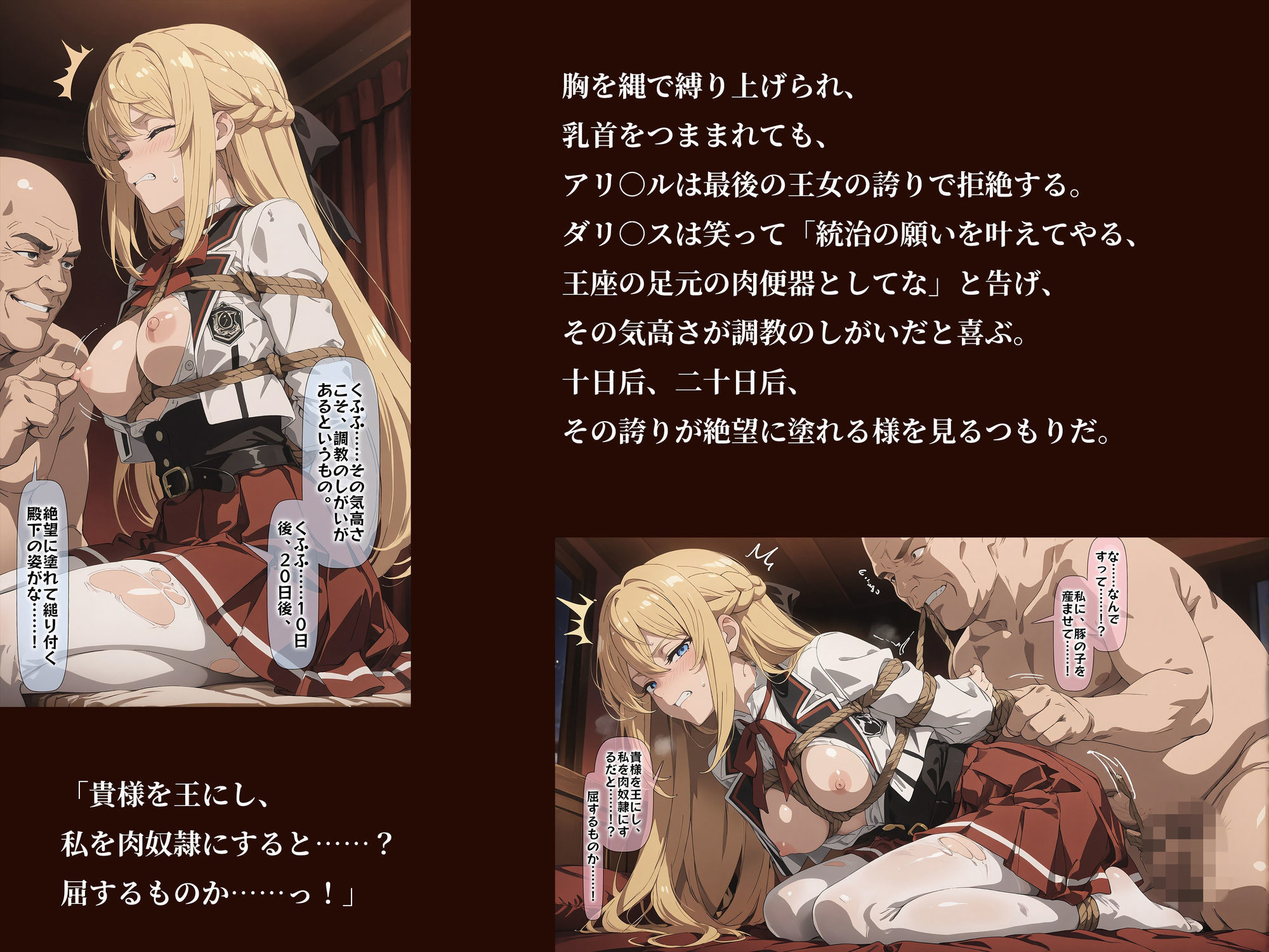 【無職○生】【アリ○ル 496枚＋4mp4】敗北姫アリ○ルの調教記録 〜王冠を奪われ、牝犬として種付けされるまで〜 サンプル4ページ目