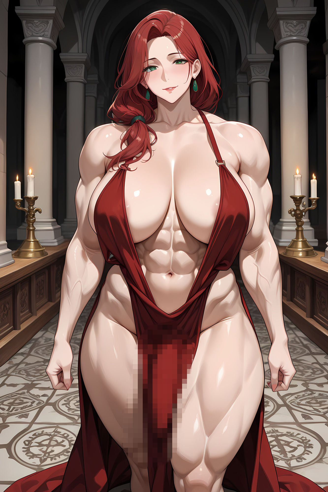 癖学研究所 File.001 ふたなり筋肉女戦士 サンプル6ページ目