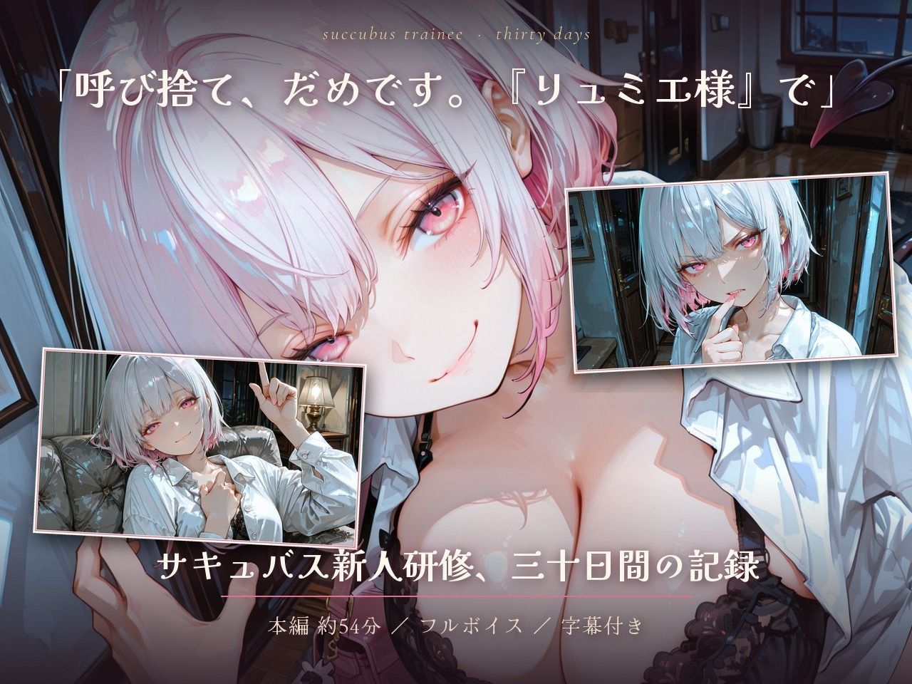 【大ボリューム54分】研修台さん、今夜も搾らせてください（はーと） 〜生意気サキュバスの寸止め搾精30日〜 サンプル1ページ目