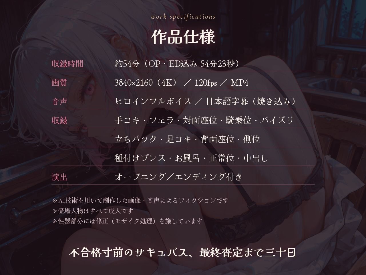 【大ボリューム54分】研修台さん、今夜も搾らせてください（はーと） 〜生意気サキュバスの寸止め搾精30日〜 サンプル5ページ目