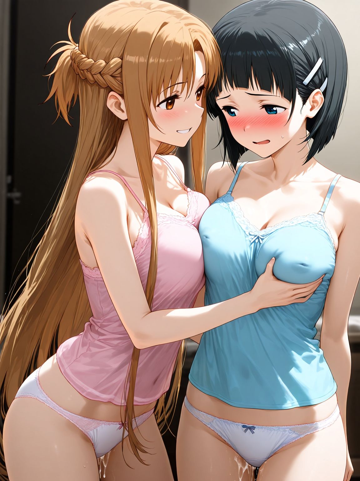 明日奈×直葉 サンプル4ページ目
