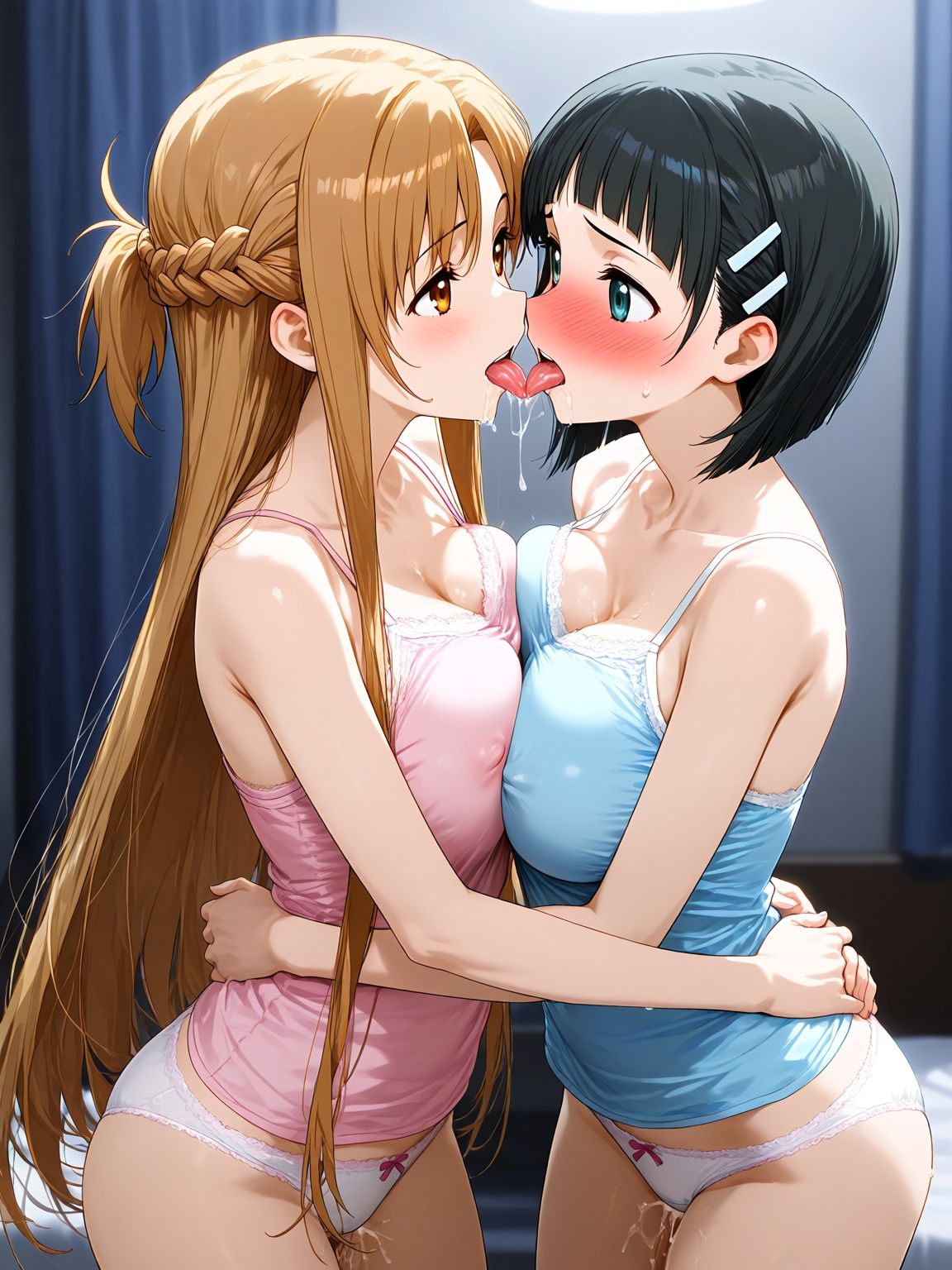 明日奈×直葉 サンプル5ページ目