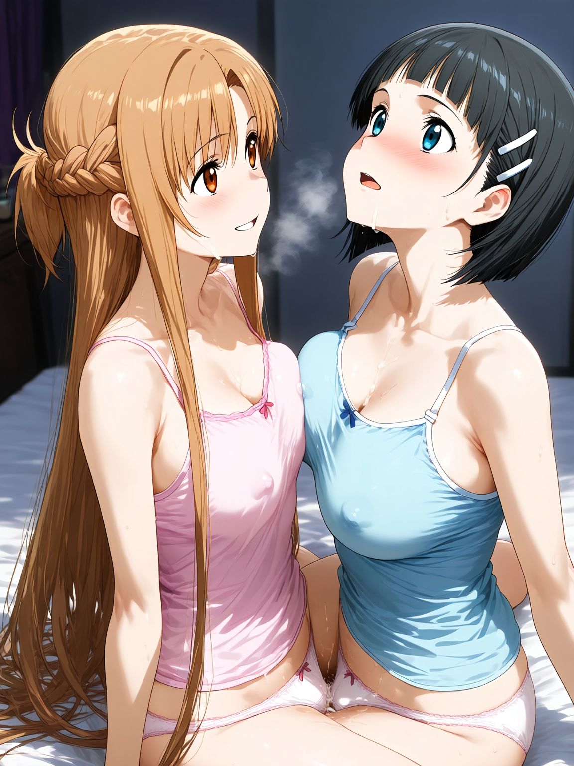 明日奈×直葉 サンプル7ページ目