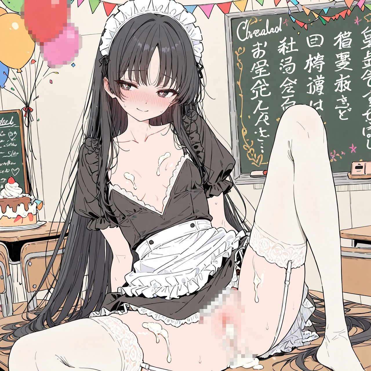 学園祭のノーパンメイド喫茶で即ハメ中出しした話.Vol.2 サンプル5ページ目