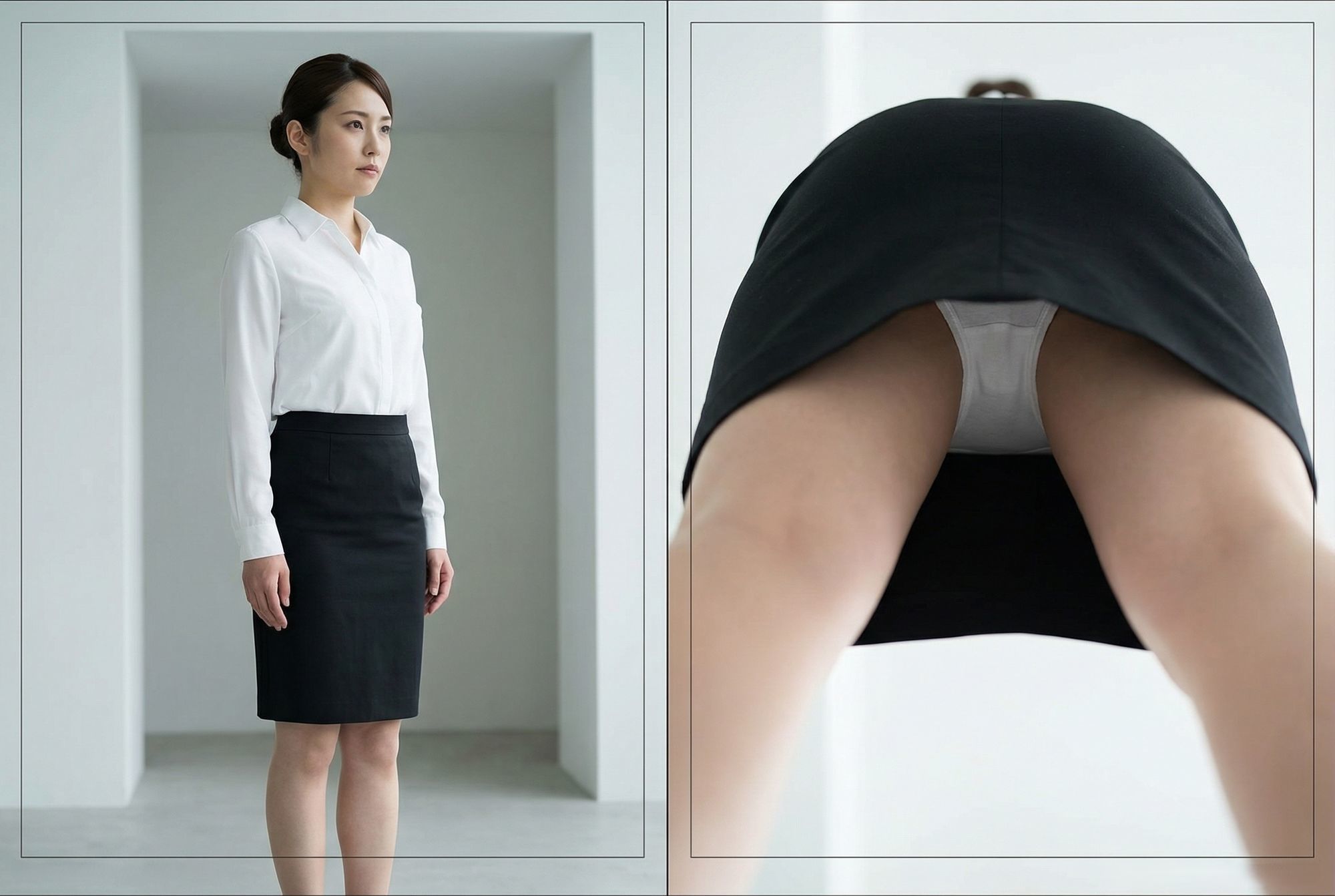 通常時→パンチラ 二画面パンチラ Vol.1【全62枚】 サンプル1ページ目