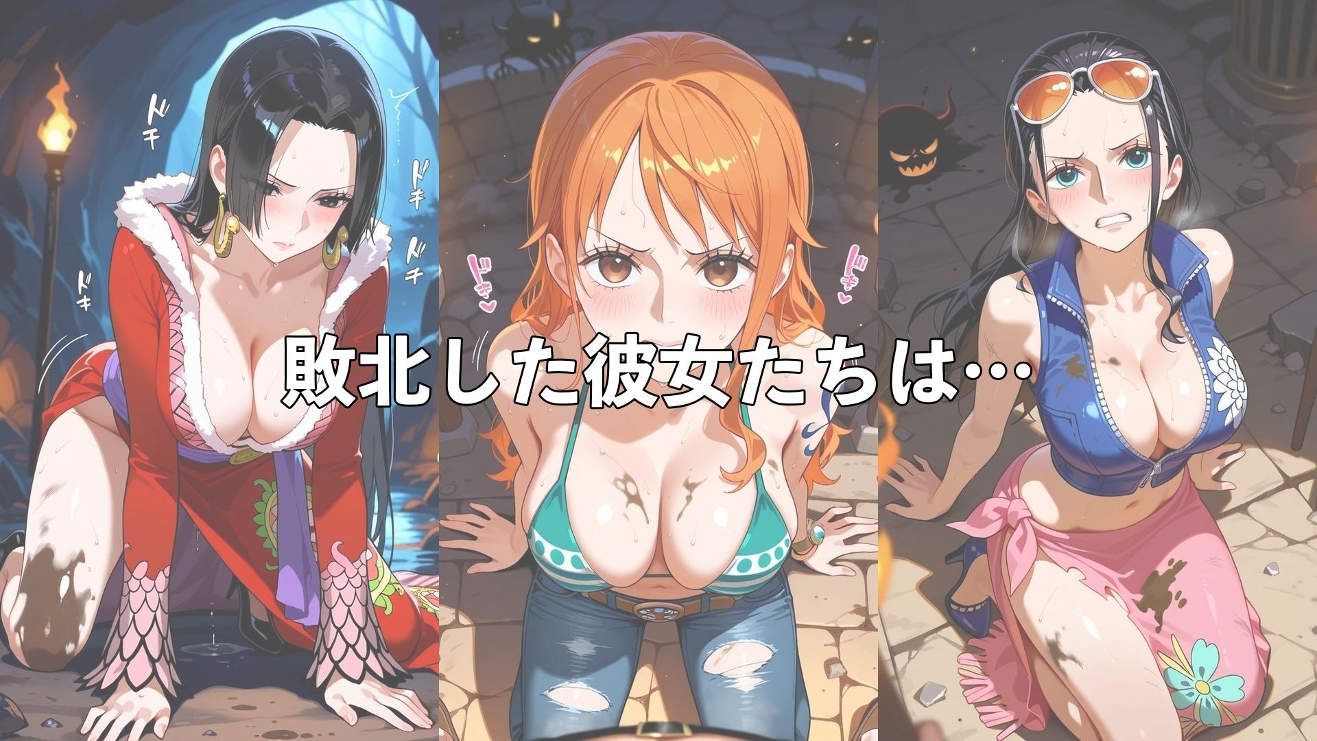 敗北した●ミ＆ハン●ック＆ロ●ンの身体を存分に味わい容赦なく種付け サンプル2ページ目