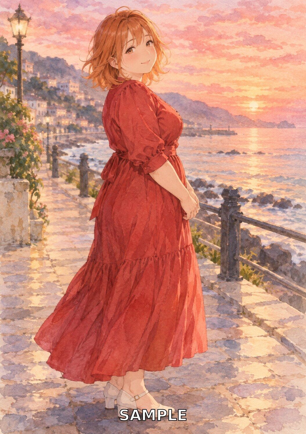 水彩ぽっちゃりレディ100景 ― CURVY WATERCOLOR DAYS ― サンプル1ページ目