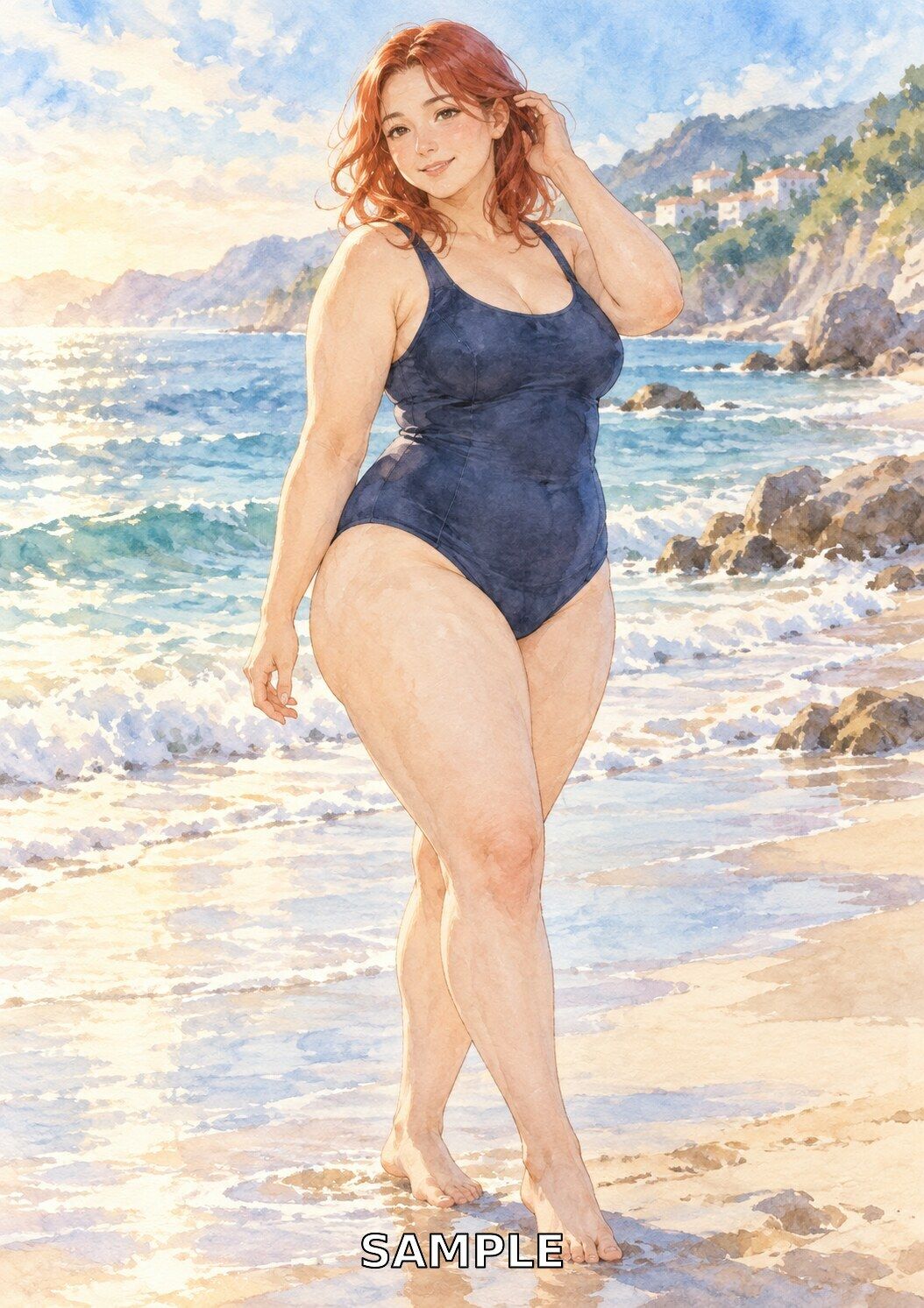 水彩ぽっちゃりレディ100景 ― CURVY WATERCOLOR DAYS ― サンプル6ページ目