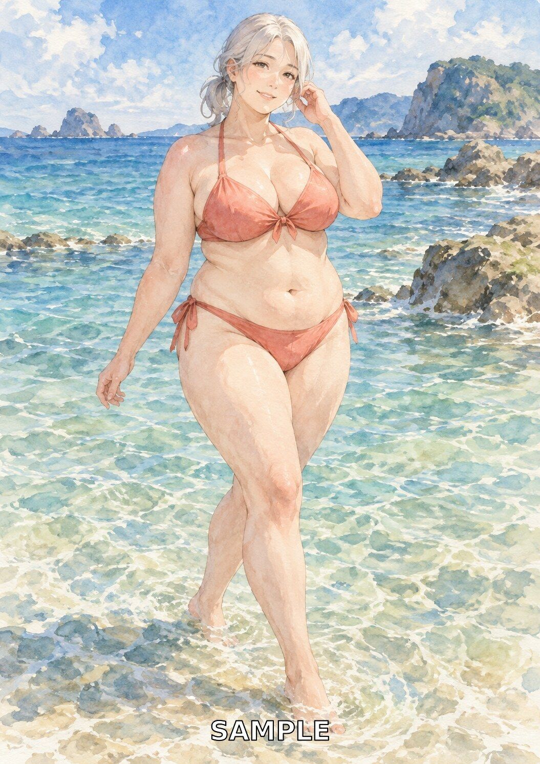 水彩ぽっちゃりレディ100景 ― CURVY WATERCOLOR DAYS ― サンプル7ページ目