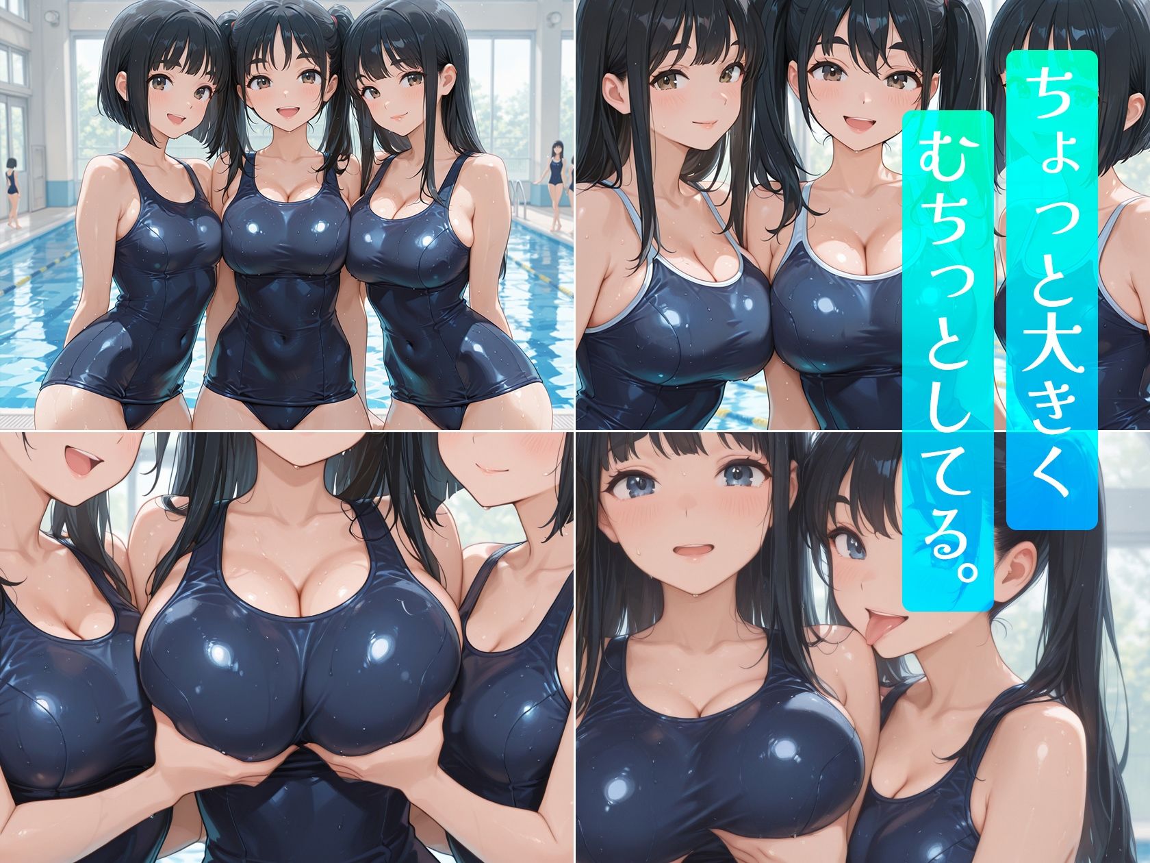 おっきい  スク水天国 サンプル1ページ目