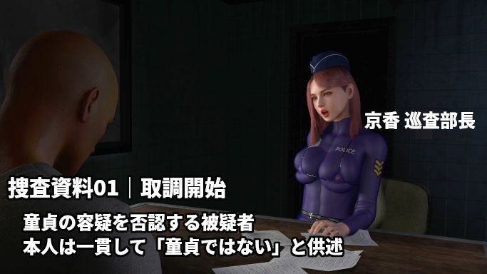 童貞警察  射精させる刑事！耐える容疑者！〜射精するほど童貞を疑われる3日間の取り調べ〜 サンプル1ページ目