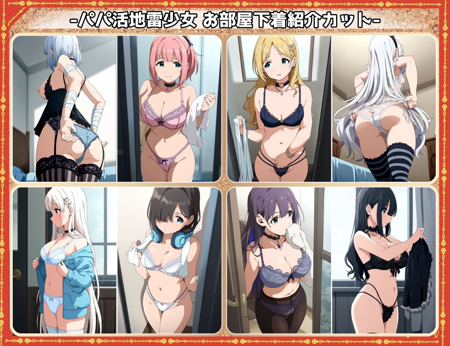盗撮＆半脱ぎフェチ特化 2020年代アニメ作画特集 観察されるパパ活地雷系少女たち その1 -500枚を撮影- サンプル6ページ目