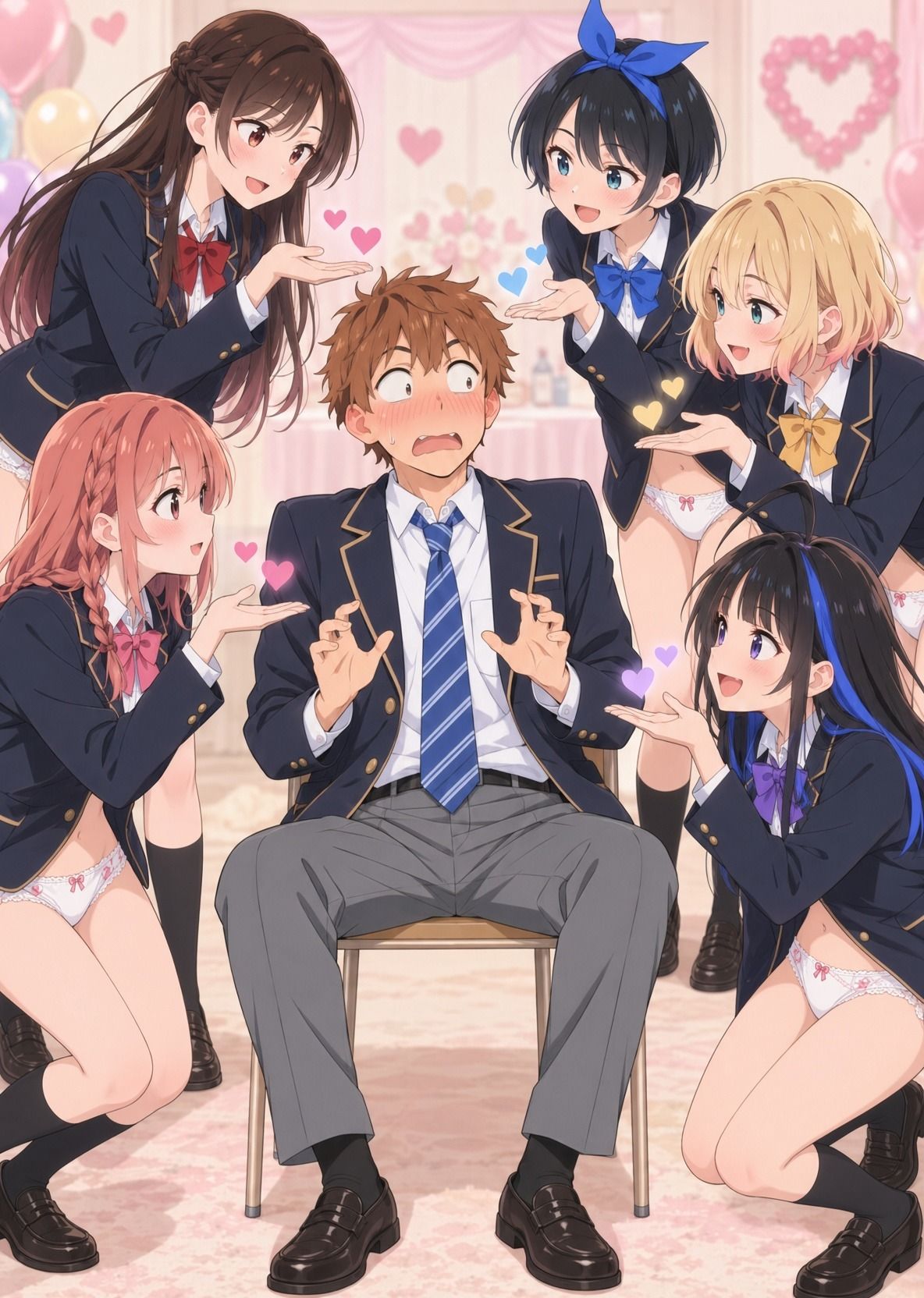 レンタル彼女達のパンチラ・おっぱいイラスト集 サンプル9ページ目