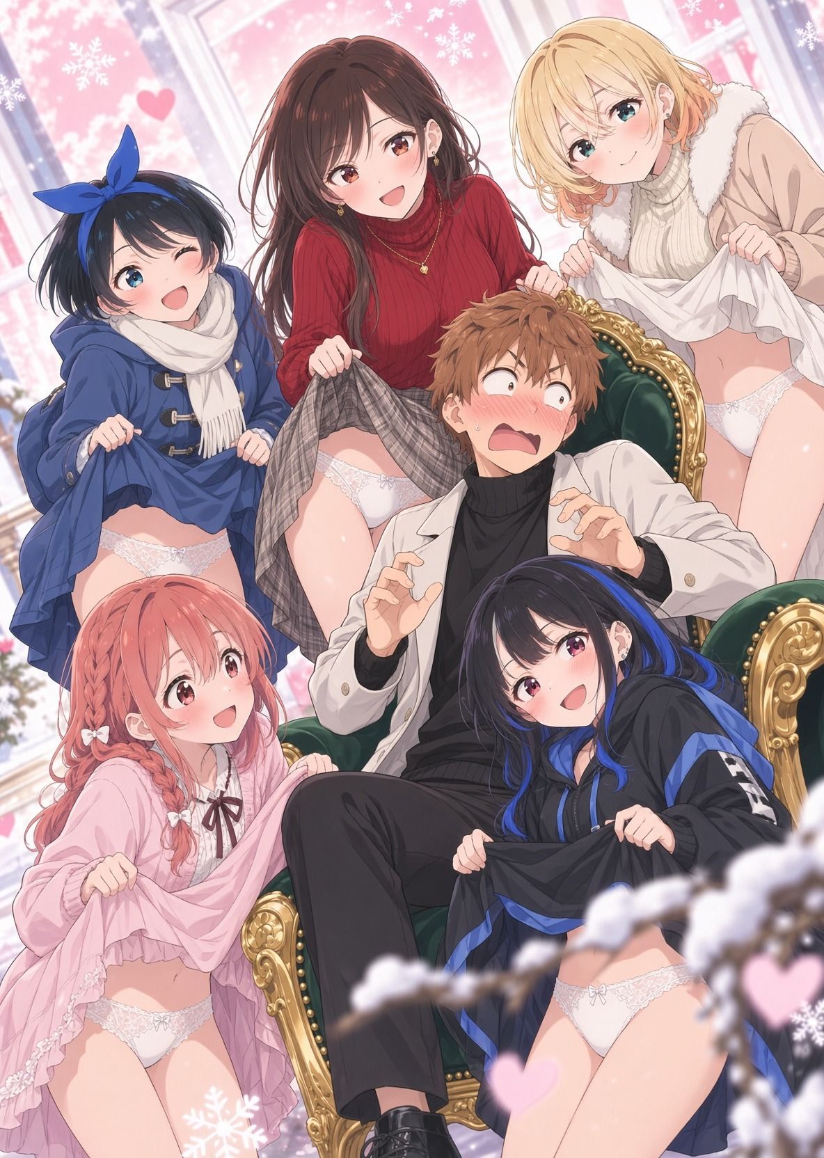 レンタル彼女達のパンチラ・おっぱいイラスト集 サンプル10ページ目