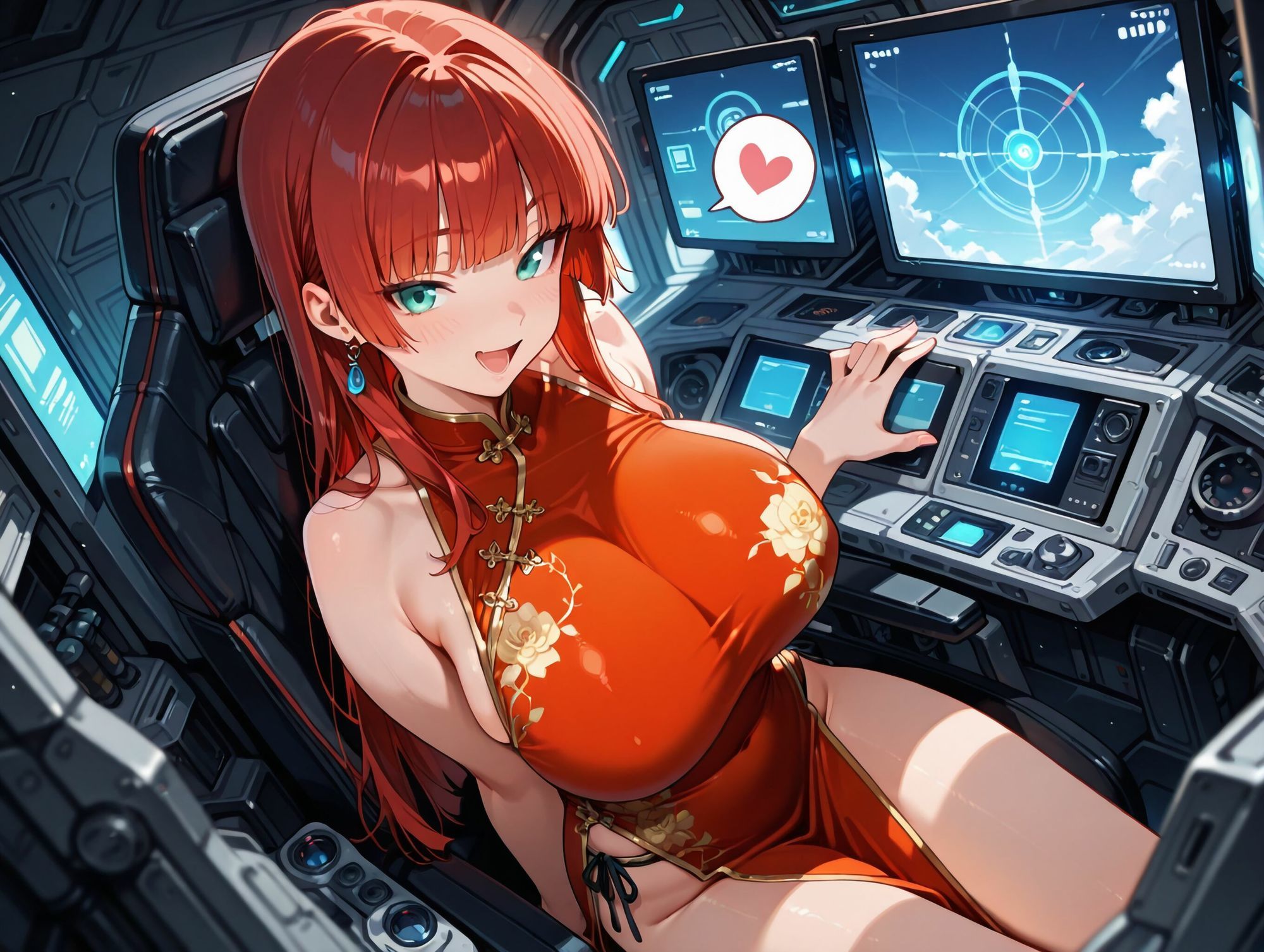 パイロット少女VS触手【ノーパンチャイナ服編】 サンプル1ページ目
