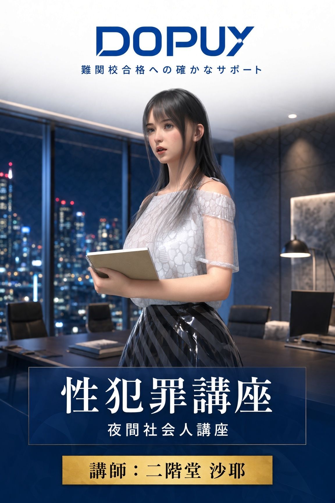 【△20】パンチラガチャ★二階堂 沙耶 大学に進学し強豪予備校『DOPUX（ドピュックス）』で社会人向け講座（性犯罪）を教える名物講師に！（Vol.040:グルーミング） サンプル1ページ目