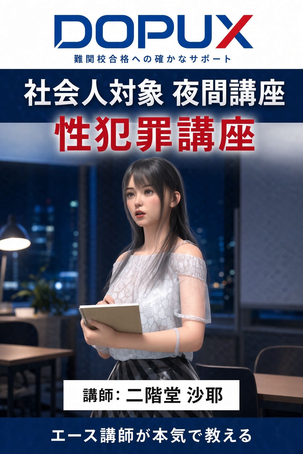 【△100●100】二階堂 沙耶 社会人向け夜間予備校Dopux（ドピュックス）で性犯罪講座の教鞭を執るが、セクシー過ぎて性欲の捌け口の無い予備校生に犯●れてしまう（シリーズ03:立ちバック） サンプル4ページ目