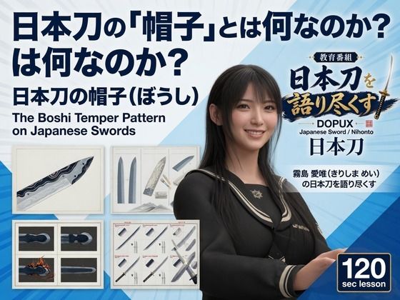 パンチラガチャ★霧島 愛唯（きりしま めい）『日本刀を語り尽くす』第1章-まず「日本刀とは何か」を知る（020-日本刀の「帽子」とは何なのか？）