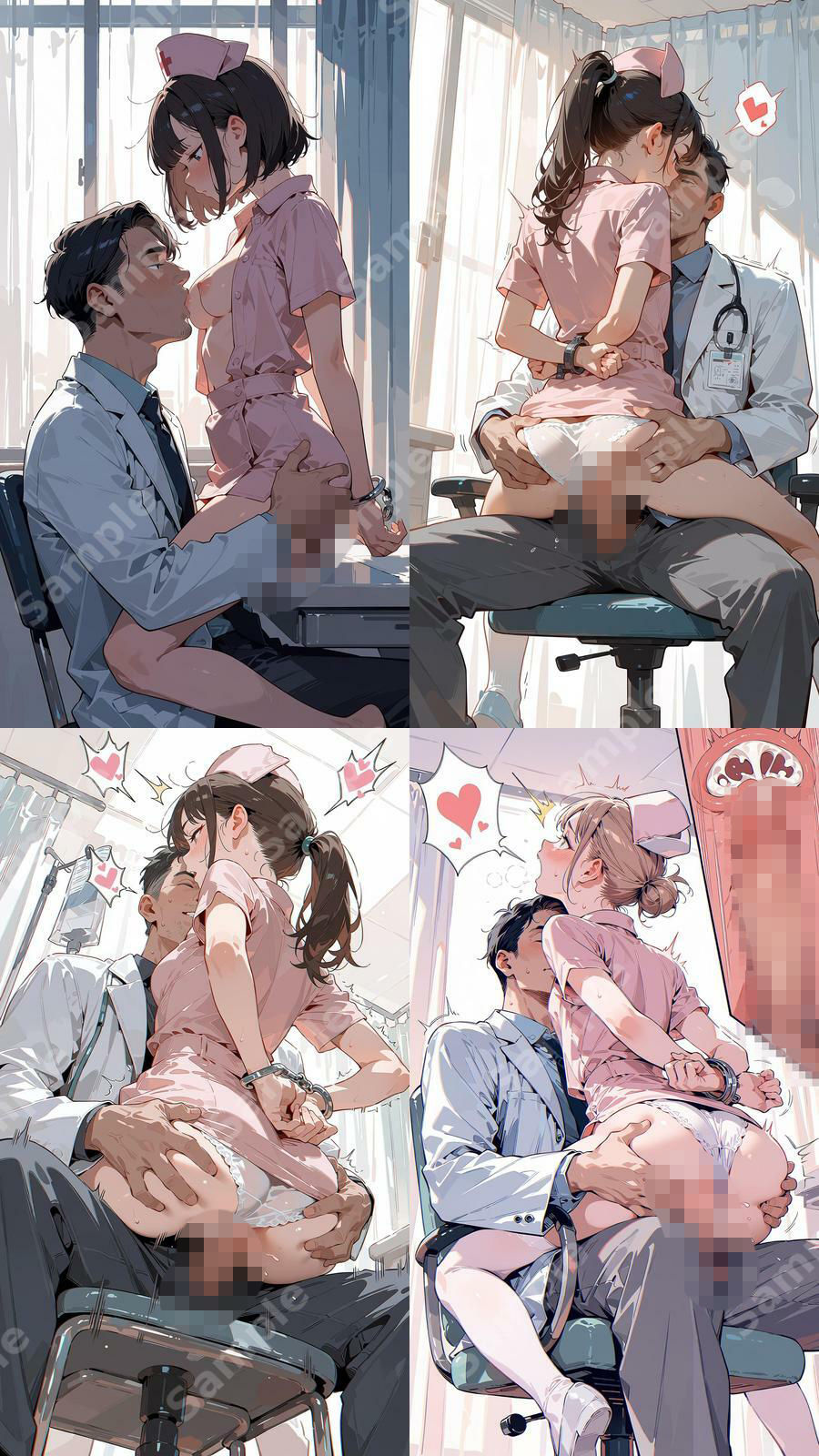 婦人科の医者は対面座位で膣内検診 サンプル10ページ目