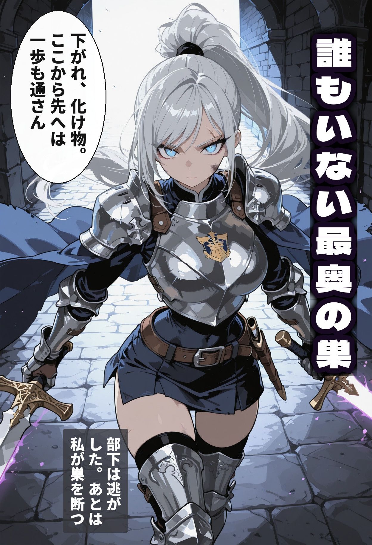誇り高き女騎士が触手に堕ちる話〜誓いの騎士が自分から触手を受け入れるまで〜 サンプル3ページ目