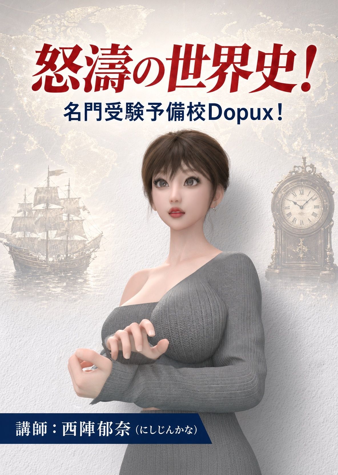 パンチラガチャ★西陣郁奈（にしじんかな）強豪予備校『DOPUX（ドピュックス）』で大学受験生向け講座（世界史）を教える名物講師！（Vol.016:ヨーロッパの病気は先住民社会をどう変えたのか？） サンプル1ページ目