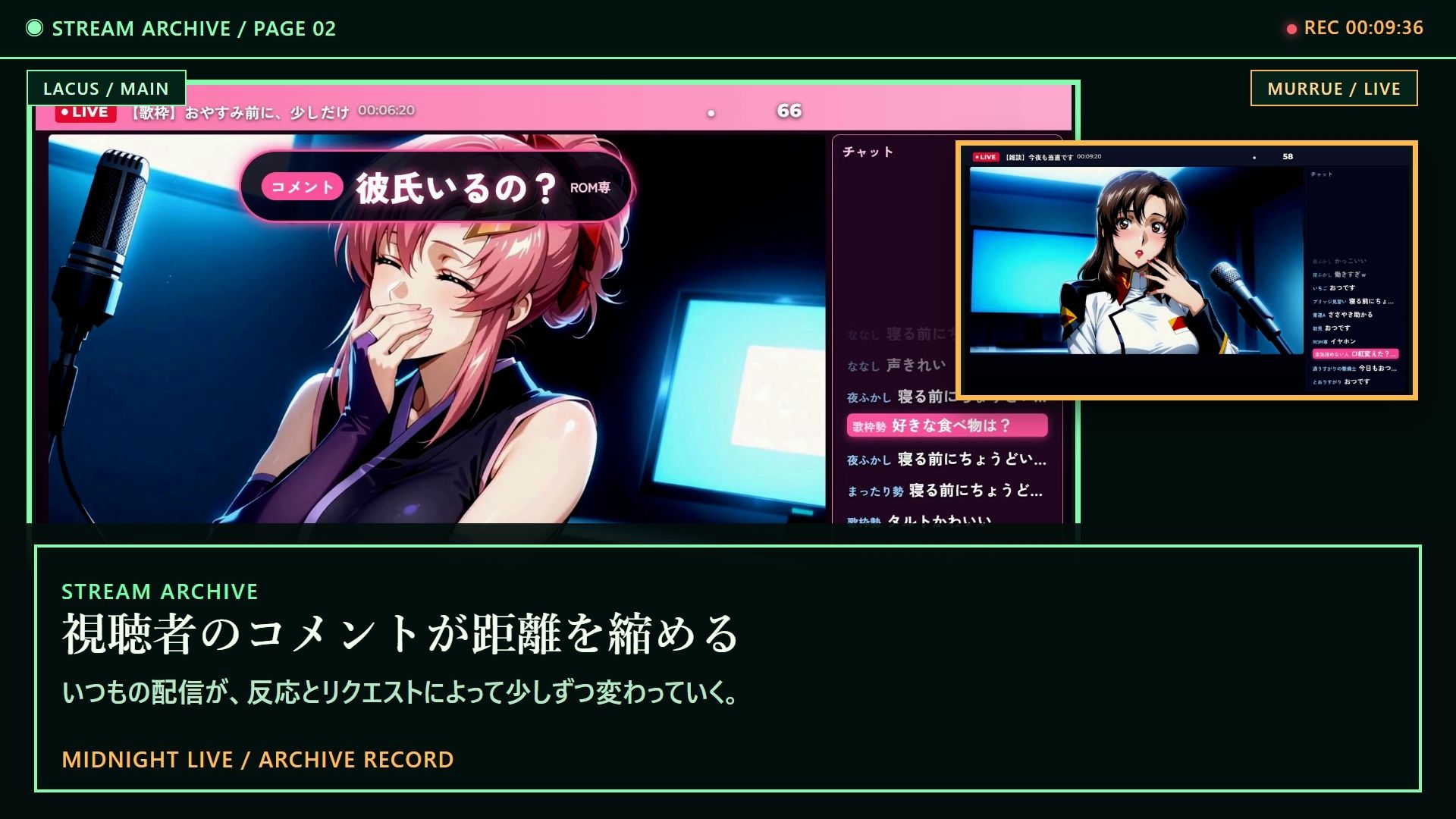 深夜LIVE おやすみ前の歌配信×当直中です【4K60FPS】 サンプル2ページ目