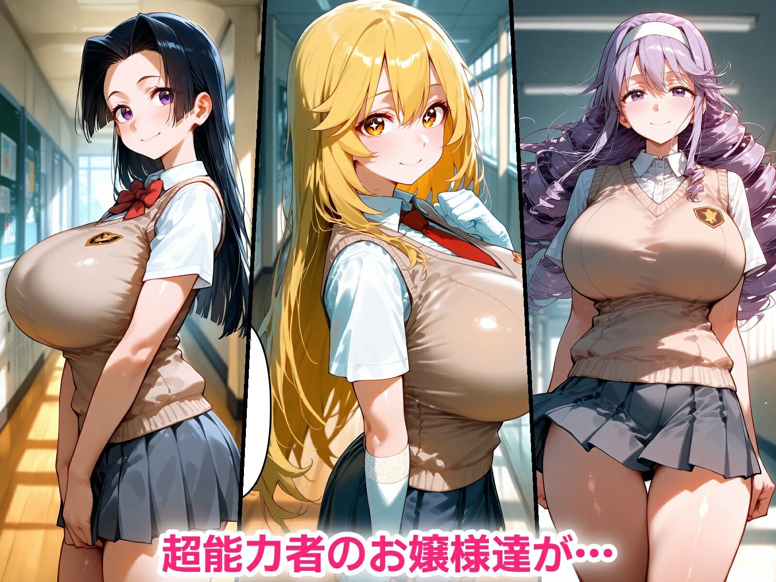 催●おじさんに寝取られる！爆乳大能力者たち〜全員メス堕ち・孕ませ〜 サンプル1ページ目