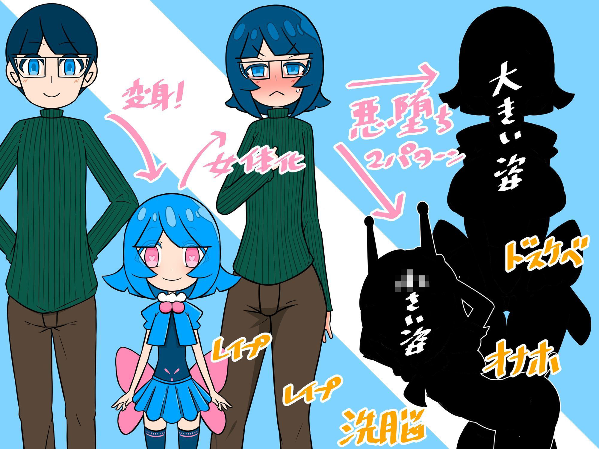変身失敗！TS青年は悪堕ち魔法少女から戻れない サンプル3ページ目