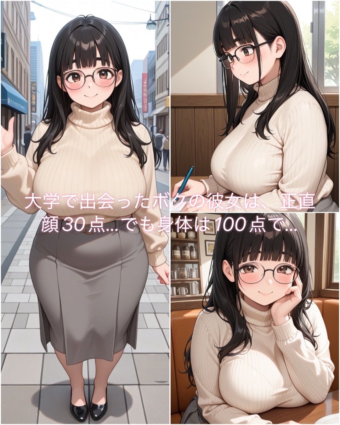 ボクの彼女は顔30点、身体100点、性欲は100000000点のドスケベ淫乱激エロ爆乳SEXモンスター（はーと）（はーと）（はーと）（はーと）  R18CG集 サンプル1ページ目