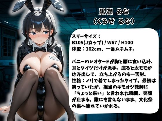 【セリフ付き】誰にも言えない・・・キモオジ教師に呼び出された放課後  文化祭編  バニー喫茶るな サンプル1ページ目