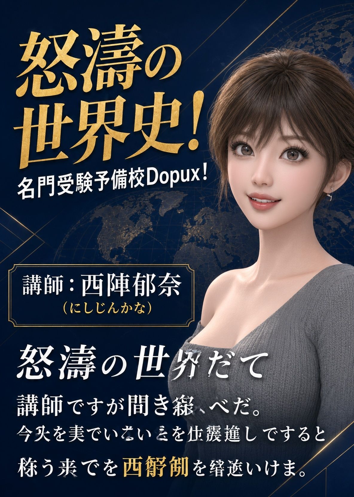 パンチラガチャ★西陣郁奈（にしじんかな）強豪予備校『DOPUX（ドピュックス）』で大学受験生向け講座（世界史）を教える名物講師！（Vol.023:なぜイギリスは北米植民に乗り出したのか？） サンプル1ページ目