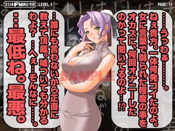 全日本ドM検定考査: レベル1 サンプル3ページ目