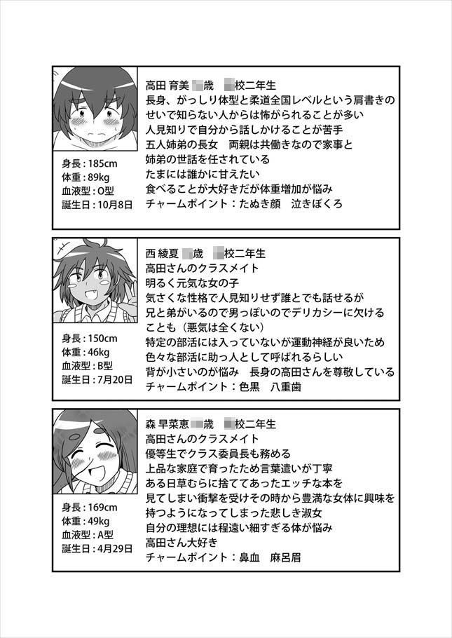 長身ぽっちゃり女子校生 『高田さん』 サンプル3ページ目