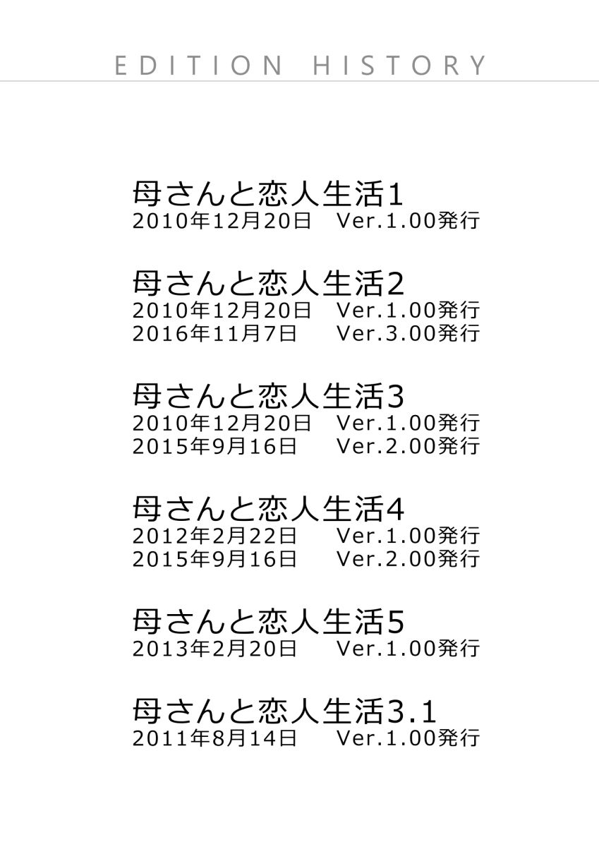母さんと恋人生活 1〜5セット サンプル6ページ目