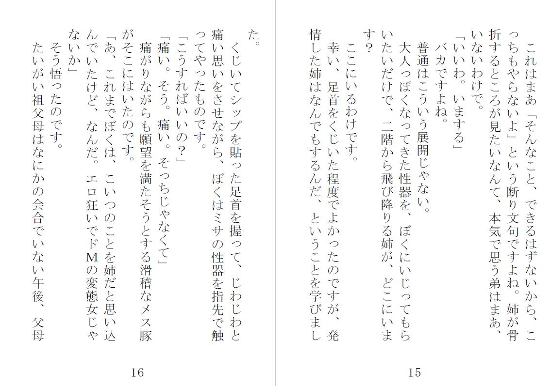 自虐姉 サンプル3ページ目