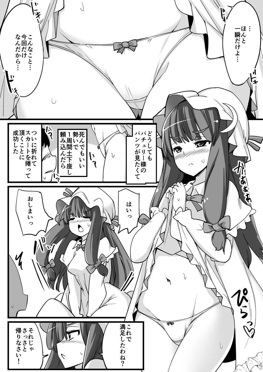 パチュリー様はお願いすればヤラせてくれる サンプル1ページ目