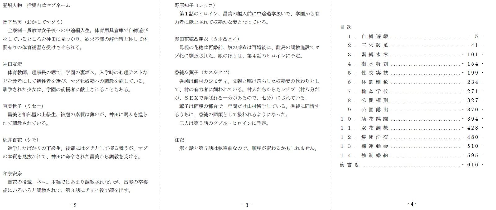 縄と鞭の体育補習 サンプル1ページ目