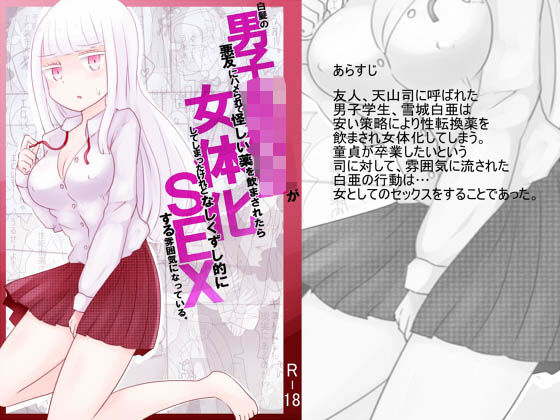 男子○校生、女体化、SEX