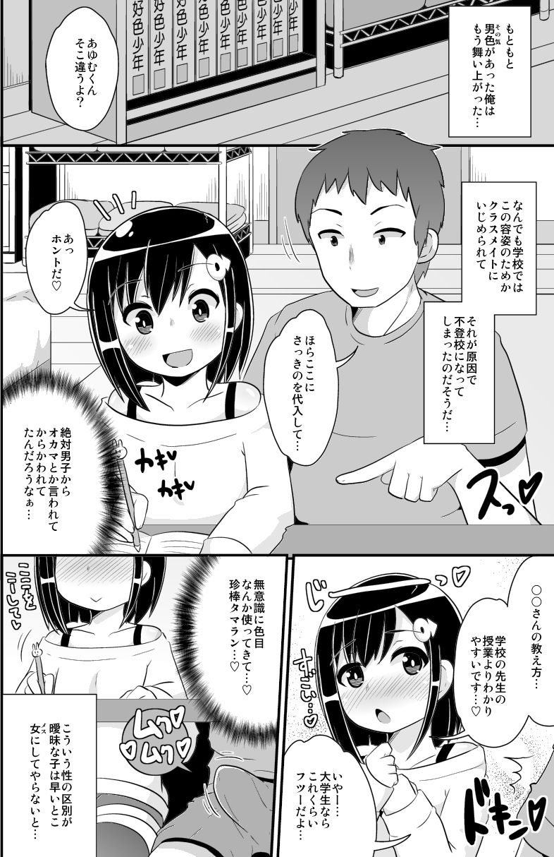 ナヨナヨ少年をホモセックス（コネコネ）で女（メス）にする本 サンプル2ページ目