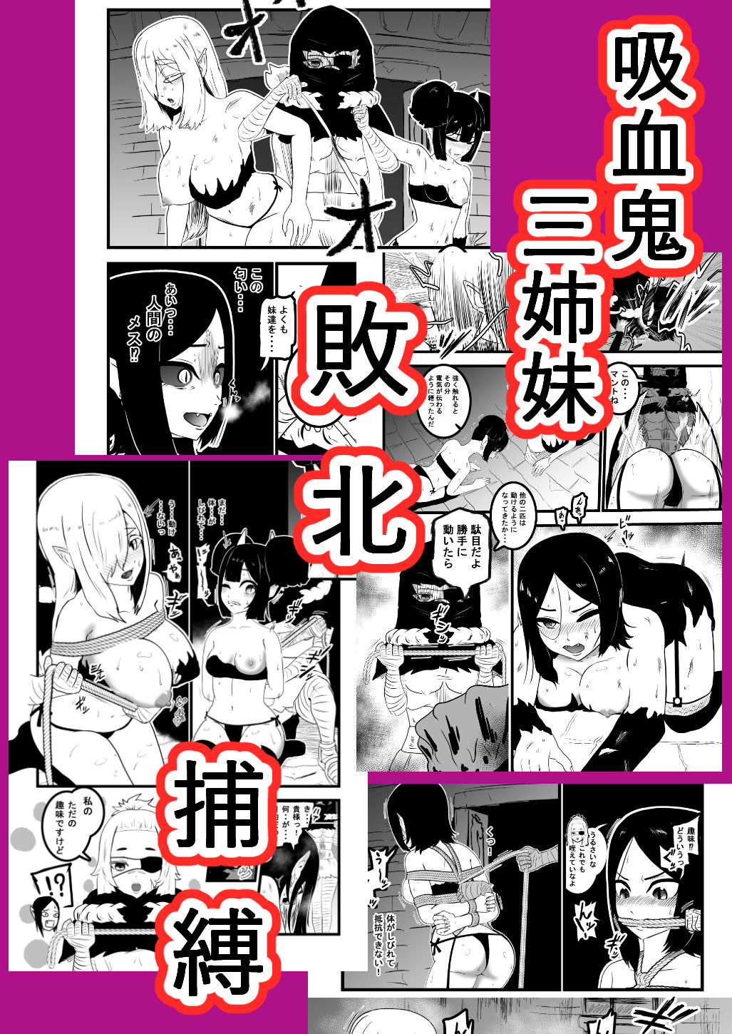 ヴァンパレイド 〜吸血鬼 三姉妹 捕縛編〜リメイク サンプル9ページ目