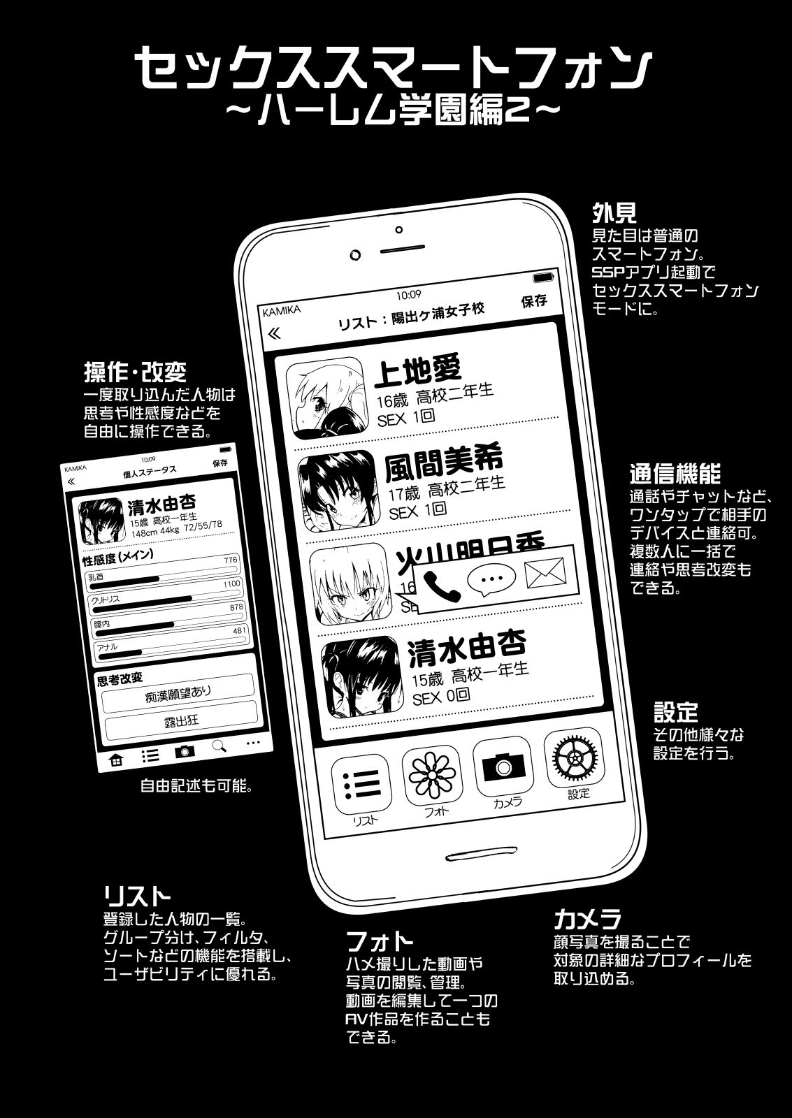 セックススマートフォン〜ハーレム学園編2〜 サンプル1ページ目