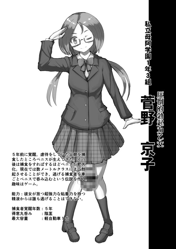 私立母阿学園覚醒者名簿 サンプル1ページ目