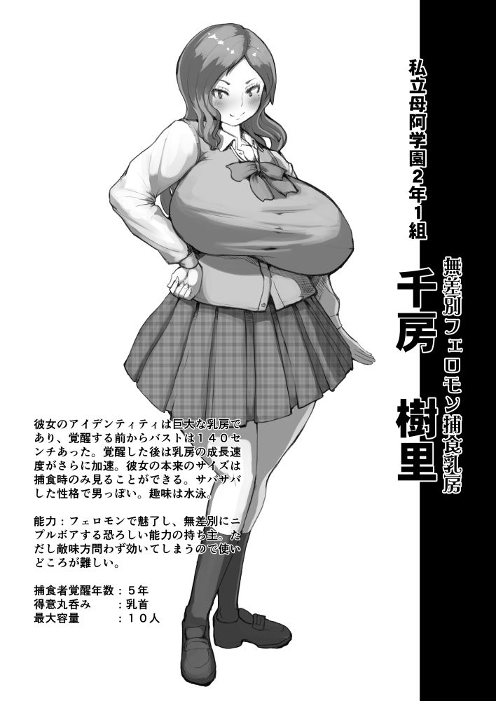 私立母阿学園覚醒者名簿 サンプル2ページ目