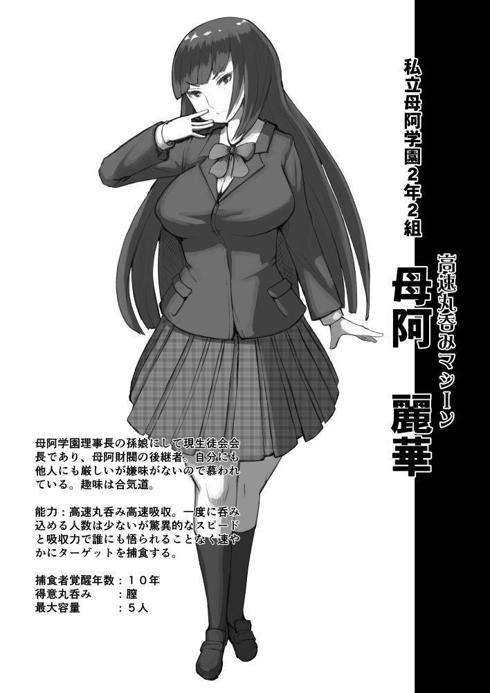 私立母阿学園覚醒者名簿 サンプル3ページ目