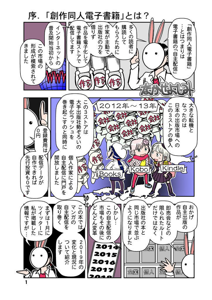 創作同人電子書籍のススメ 2019年漫画自主配信現状と攻略法 サンプル1ページ目