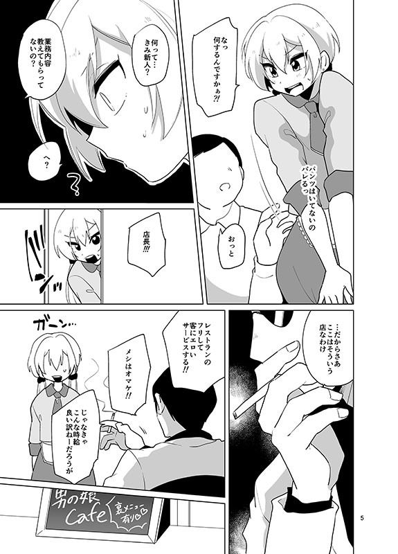 女装ギャル♂ナオくん 挑戦！裏バイト！ サンプル2ページ目